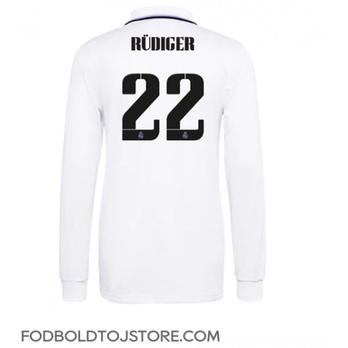 Real Madrid Antonio Rudiger #22 Hjemmebanetrøje 2022-23 Langærmet
